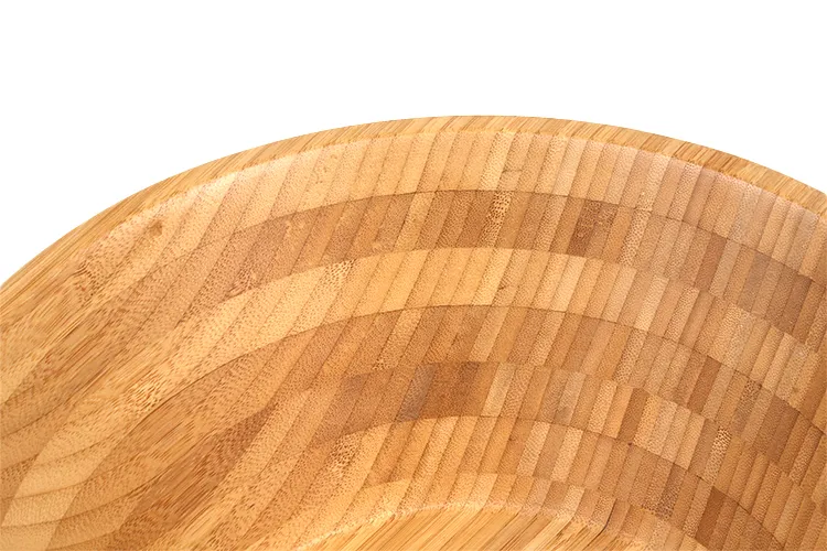 Ensaladera de bamb&uacute; redonda moderna para frutas
