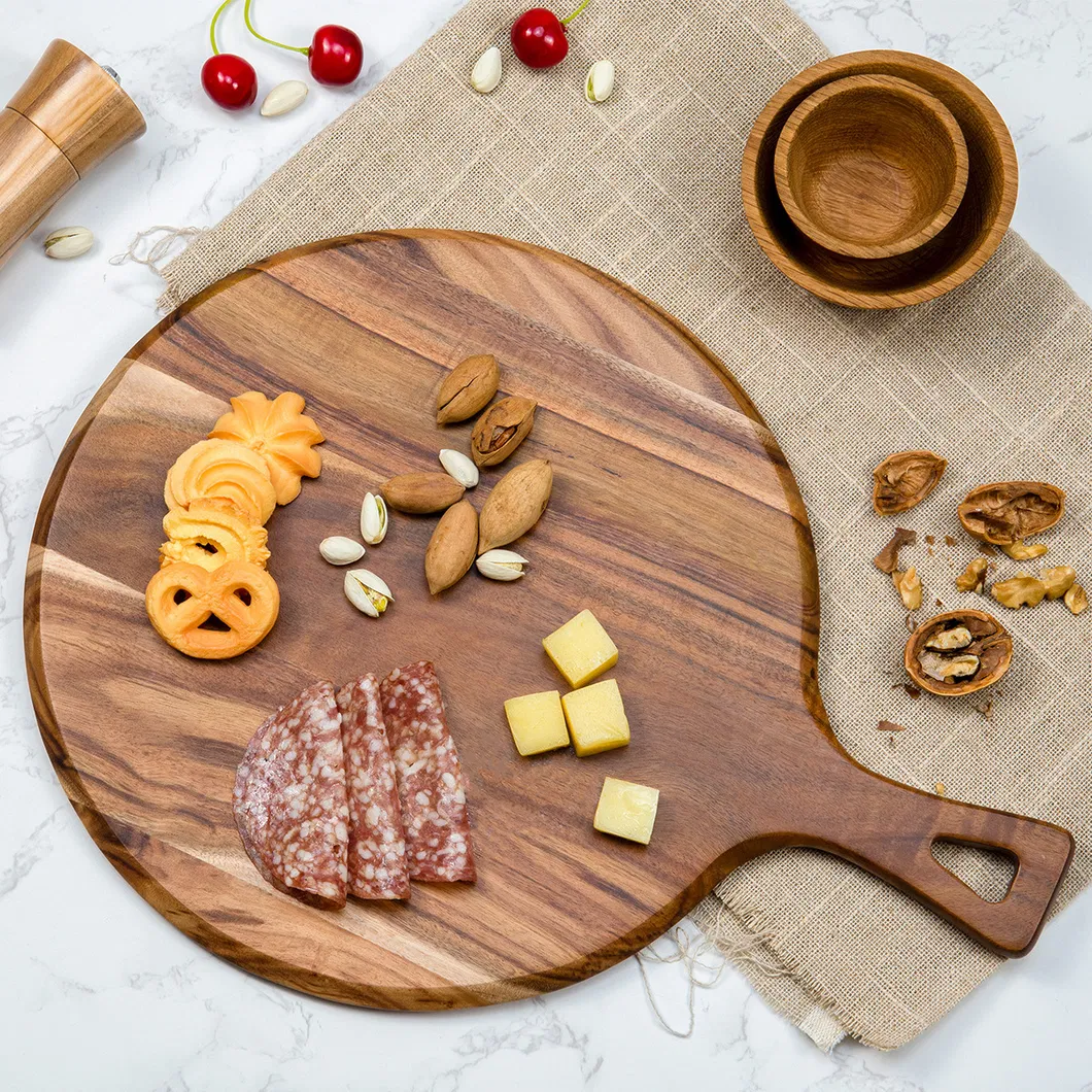 utensilios de cocina m&aacute;s populares, tabla de cortar de madera maciza personalizada con mango 