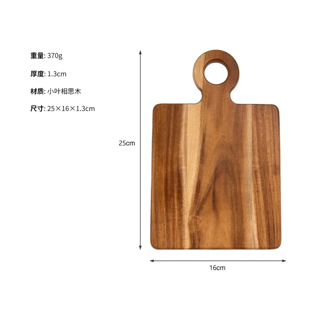Tabla de servir de madera de acacia para carne, verduras, frutas, embutidos de queso 