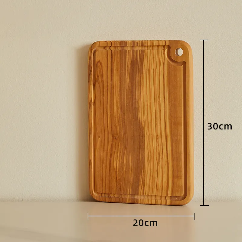 Tabla de servir liviana de madera de olivo de tama&ntilde;o 