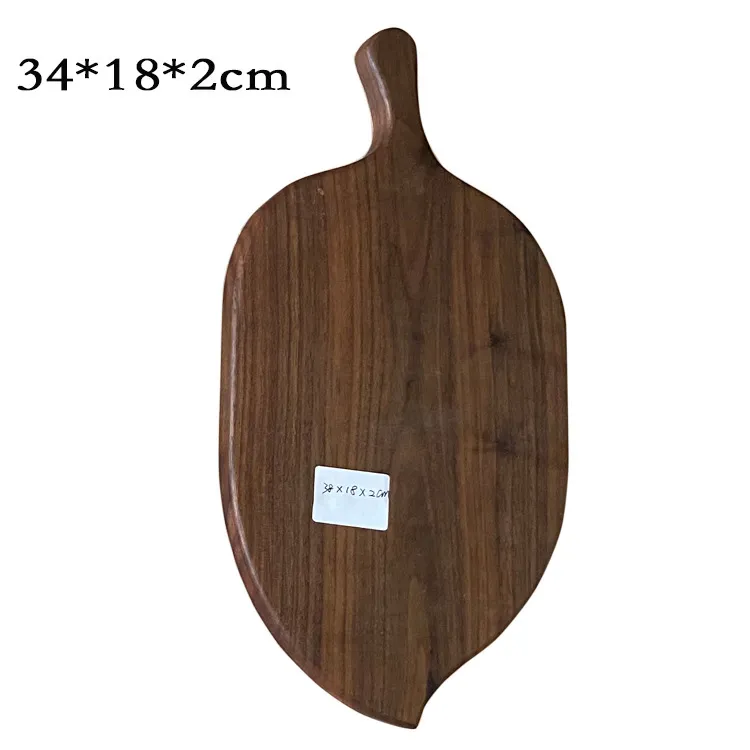 Tabla de servir de madera de nogal con forma de hoja para queso/embutidos/bocadillos 