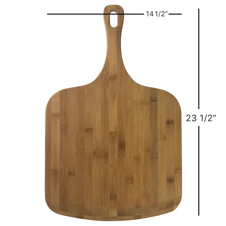 Tabla para servir de bambú grabada con láser grande, tabla para pizza 23,5' x 14,5'