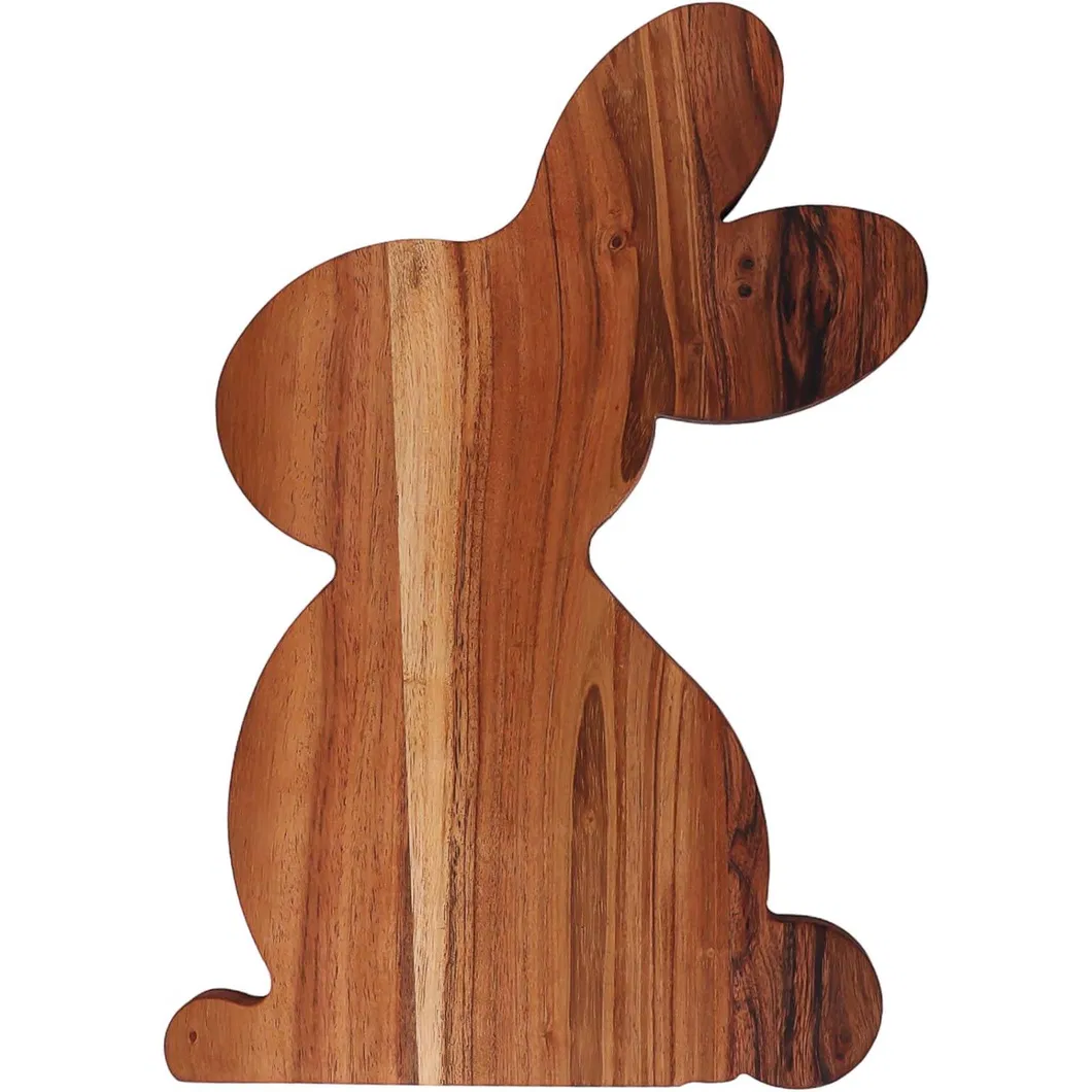 Tablas de cortar de madera con forma de conejito y tablas para servir charcuter&iacute;a 