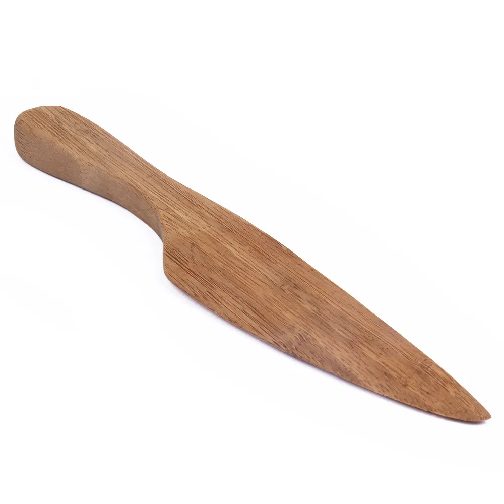 Cuchillo de pan de bamb&uacute; hecho a mano 