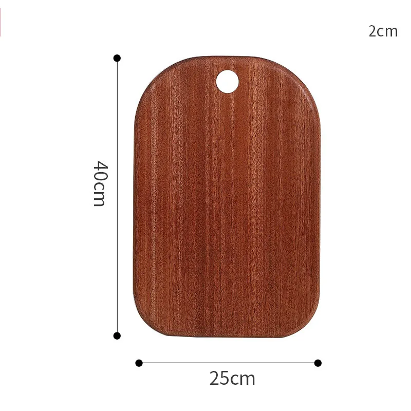 Productos de cocina Juego de 3 tablas de cortar de madera de &eacute;bano con orificio para colgar