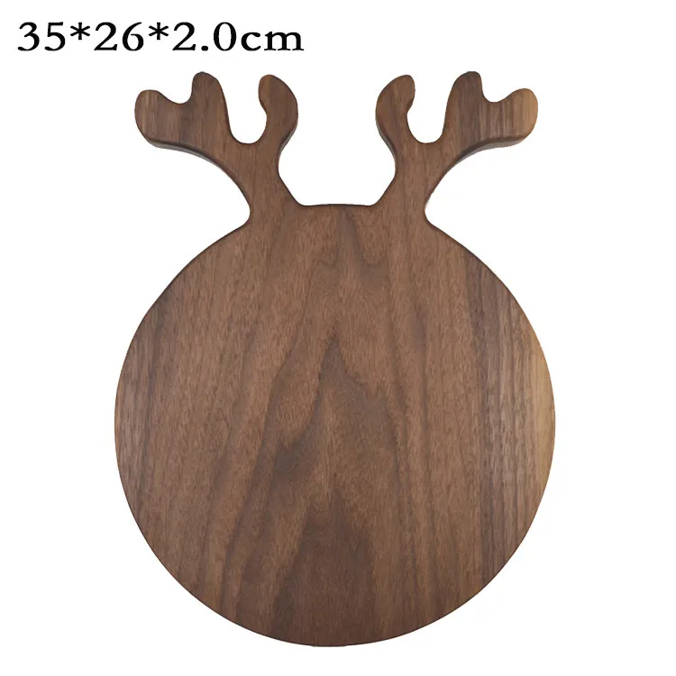 Tabla para servir quesos de madera de nogal grabada con
