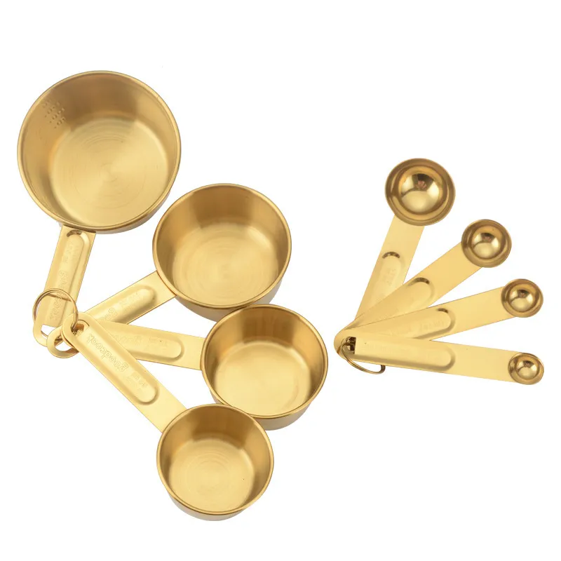Juego de cuchara medidora de l&iacute;quido y polvo seco de acero inoxidable para cocina 