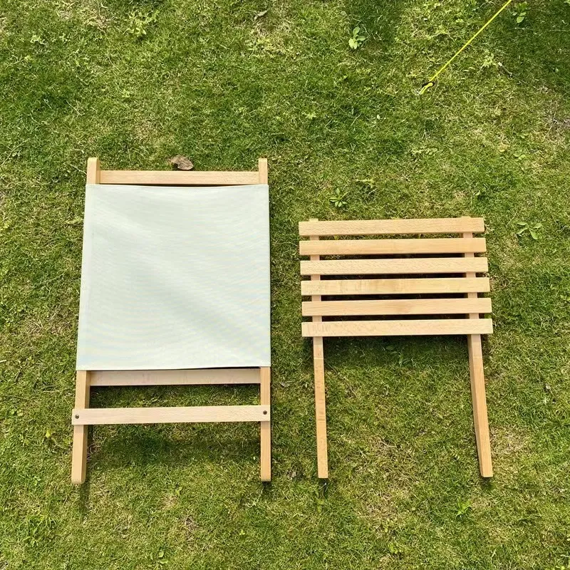 Silla relajante plegable port&aacute;til de madera de haya, silla de camping para terraza, jard&iacute;n, patio trasero y c&eacute;sped, brasero (haya)