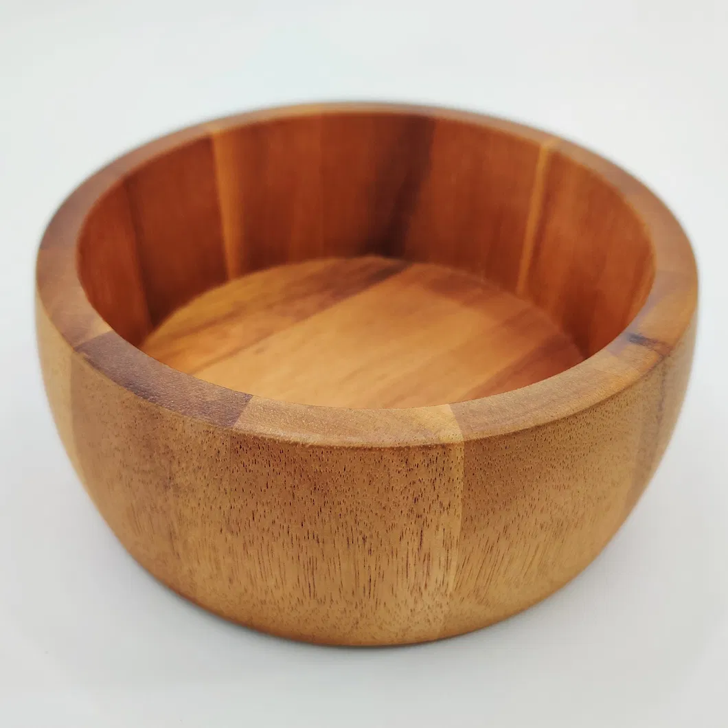 Frutero peque&ntilde;o y redondo de madera de acacia Ensaladera Frutero 