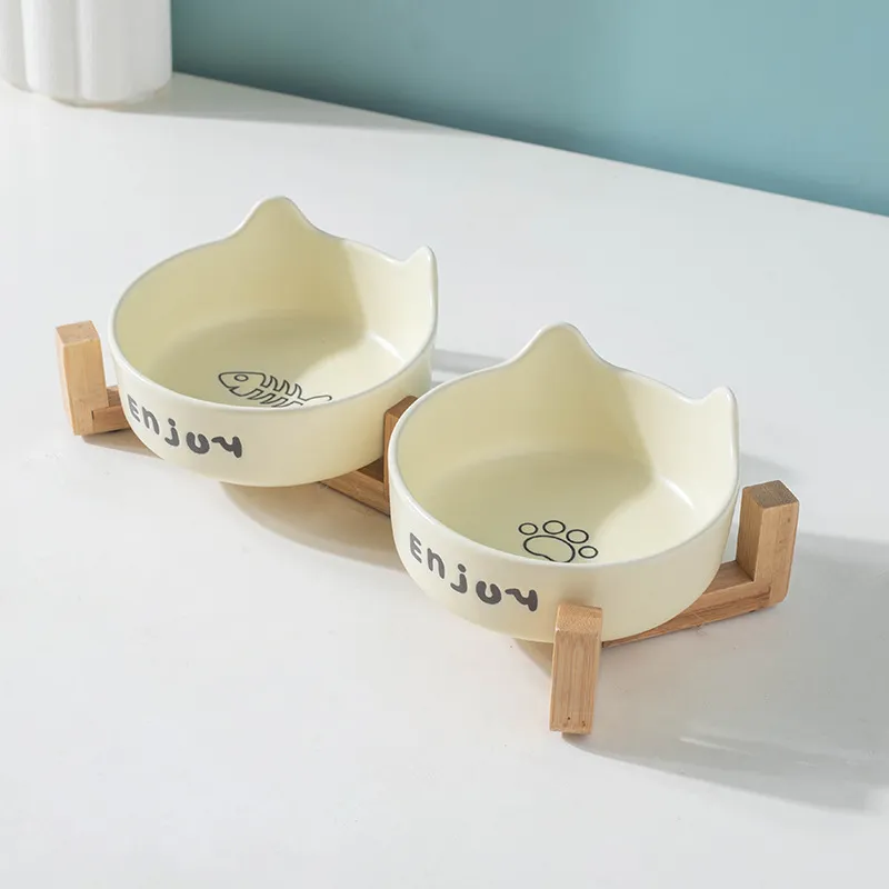 de cer&aacute;mica personalizado para gatos y perros, cuenco para beber y comida