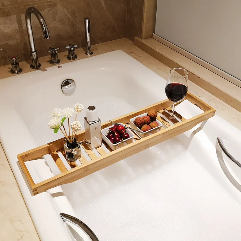 para ba&ntilde;era de ba&ntilde;o al por mayor directa de f&aacute;brica con soporte para libros y vinos