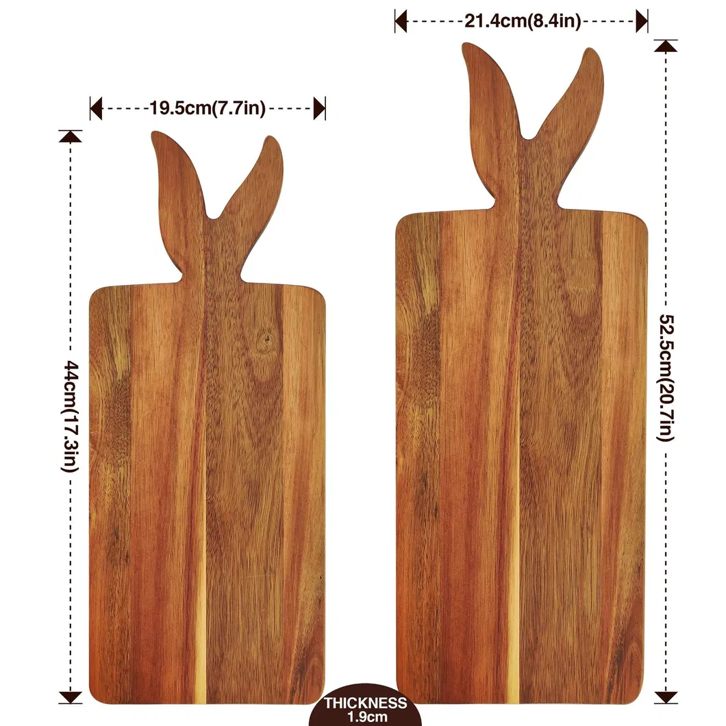 quesos y para servir de madera de acacia antideslizante de primera calidad
