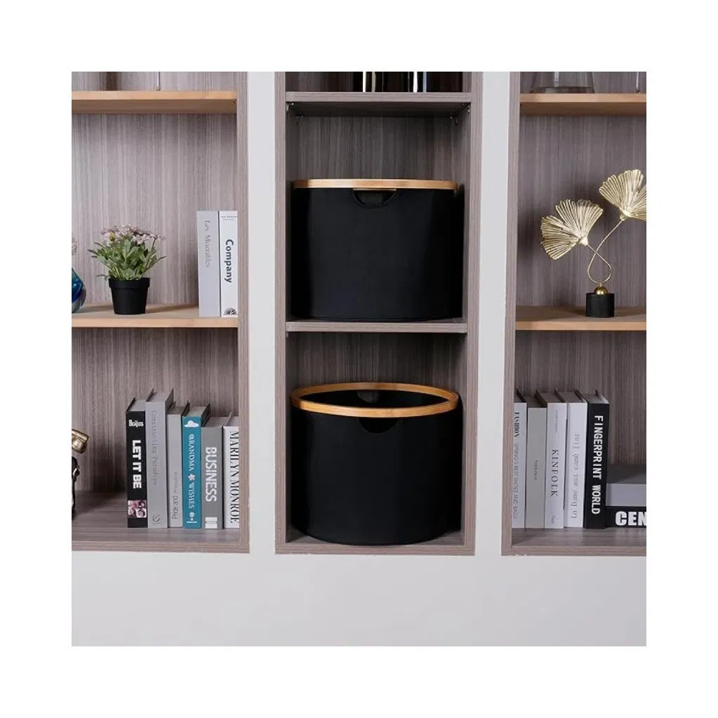 Cesta redonda de tela para la colada, cesta de ba&ntilde;o con c&iacute;rculo de bamb&uacute; para art&iacute;culos diversos/almacenamiento de juguetes
