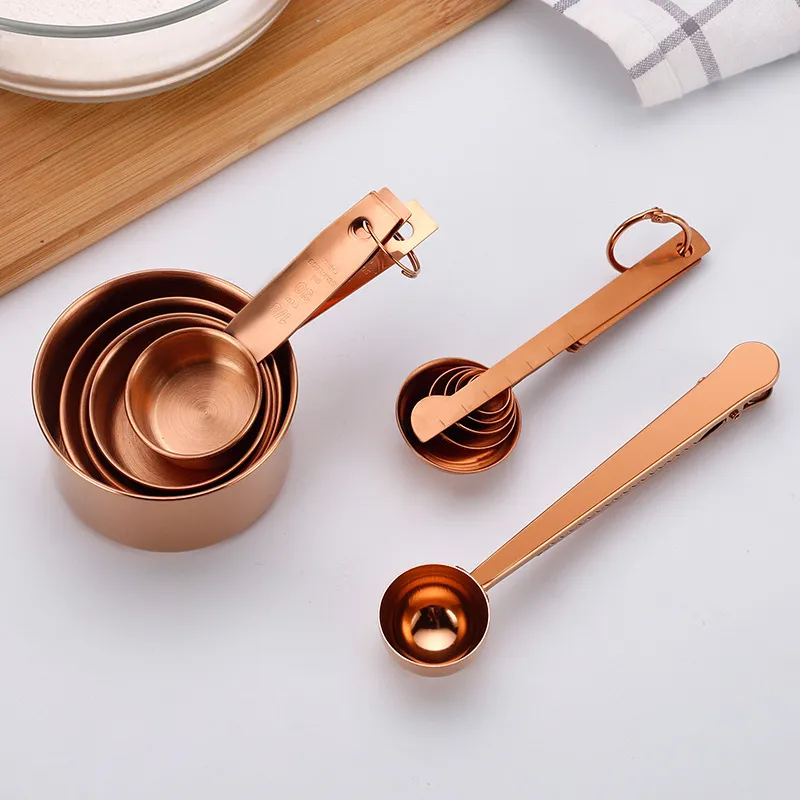 Precio al por mayor Logotipo personalizado Cuchara medidora de acero inoxidable Caf&eacute; expreso Matcha Juego de cucharas medidoras de acero inoxidable 
