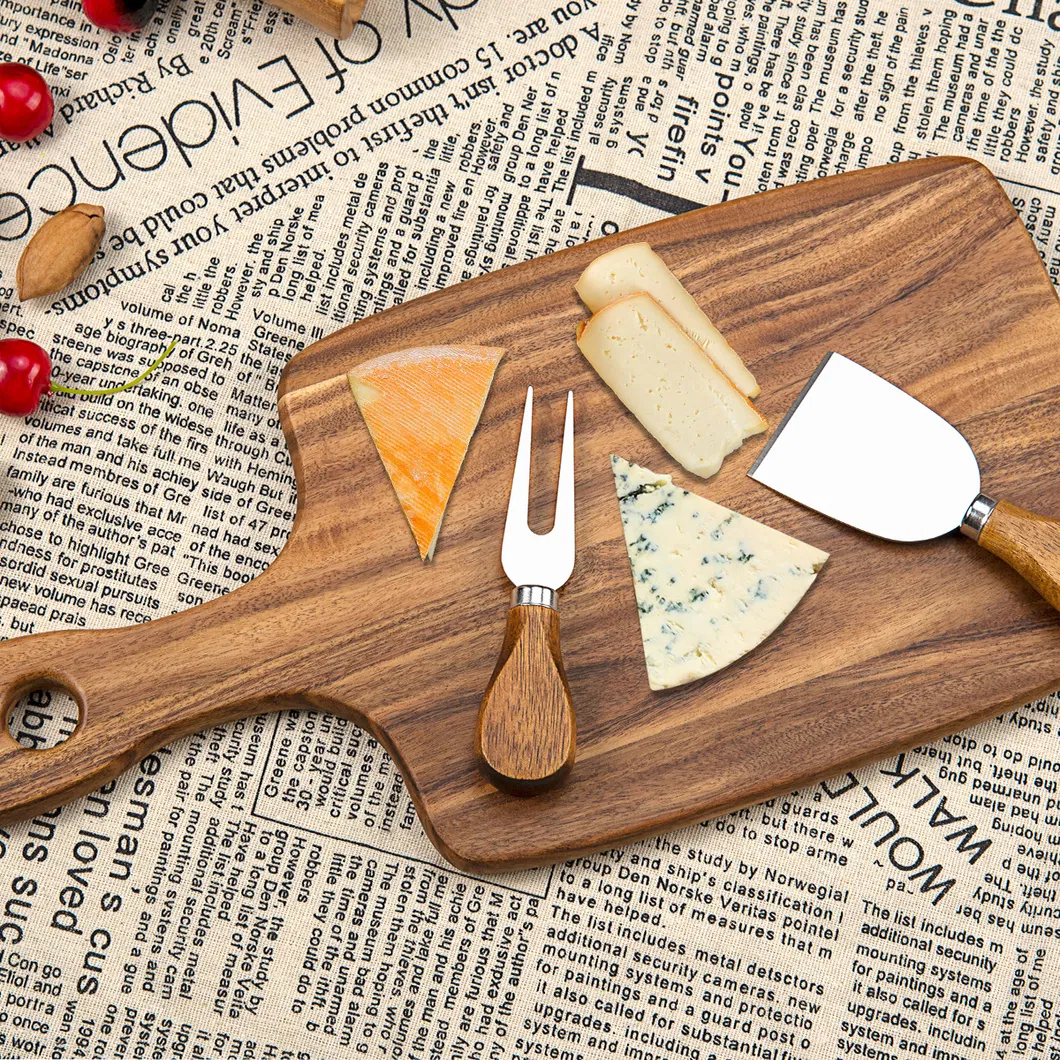 Tablero de madera para servir alimentos para entretener 