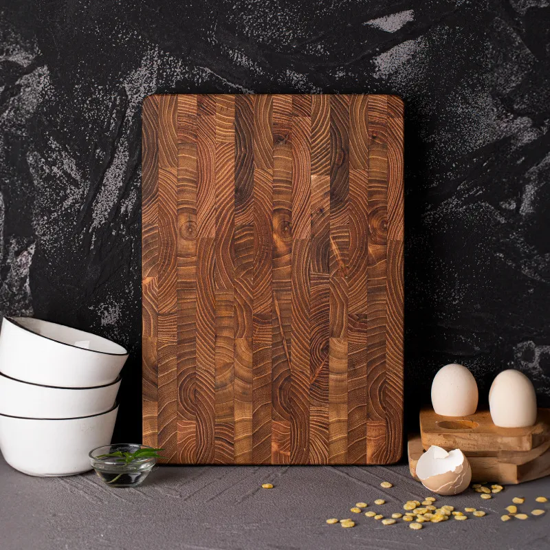 Tablas de cortar de madera de teca de grano final Tabla de cortar de cocina