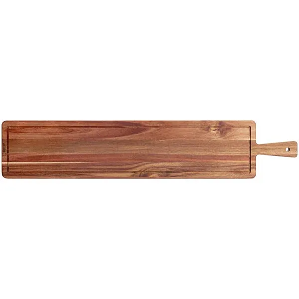 Tabla de servir de madera con forma de paleta larga Tabla de charcuter&iacute;a para eventos