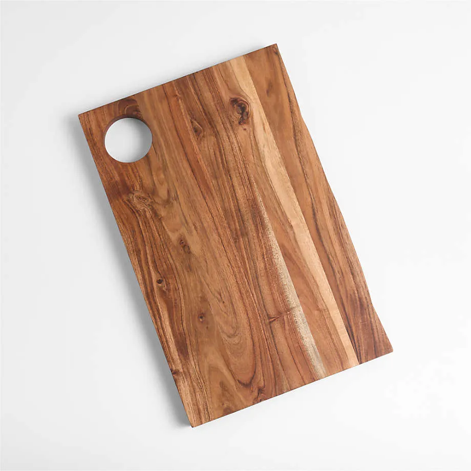 Bloque de tablas de cortar de madera gruesa de cocina personalizado de f&aacute;brica al por mayor con mango 