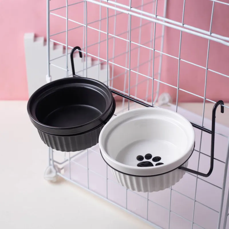 de cerámica negro para alimentación de mascotas, cuenco para comida, cuenco para aperitivos para uso doméstico,