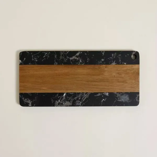 Tabla de cortar de madera de acacia con mármol para cocina