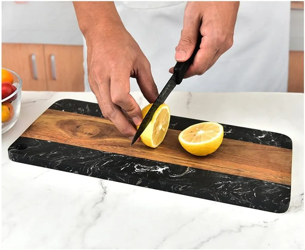Tabla de cortar de m&aacute;rmol Tabla de cortar de madera para pan y frutas