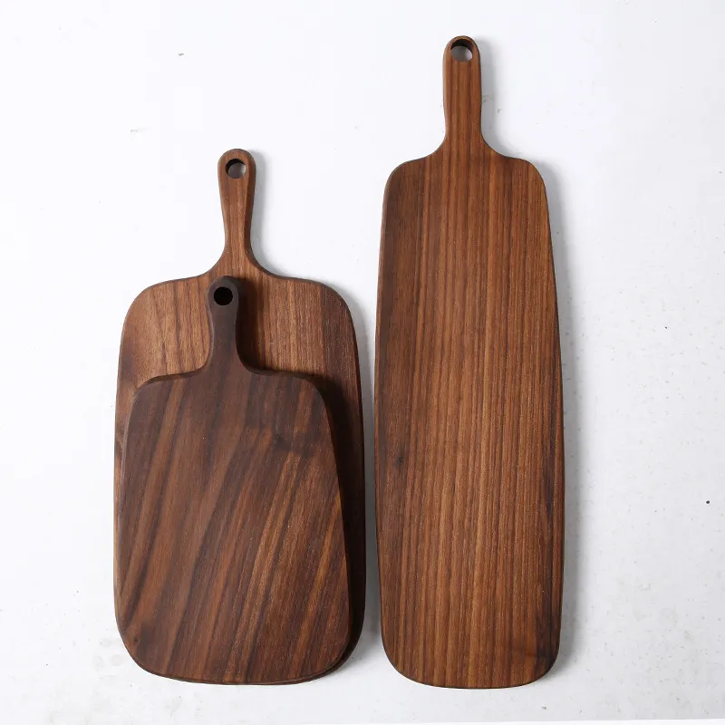 tabla de cortar de madera de nogal occidental para pizza, sushi, bandeja para filete de queso Tabla de cortar 