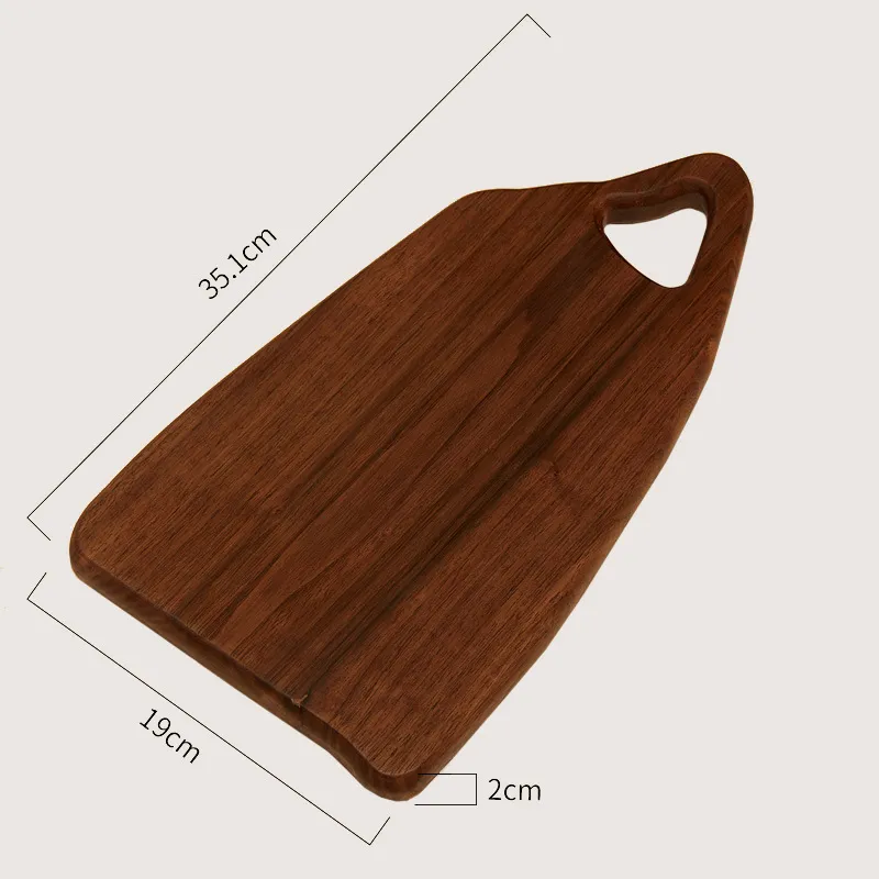 Tabla de cortar de madera de nogal con forma personalizada 