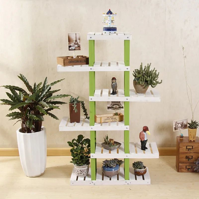 arriba - Abajo e izquierda - Mesa de seis capas apiladas a la derecha - Mini estante de flores superior para plantas suculentas
