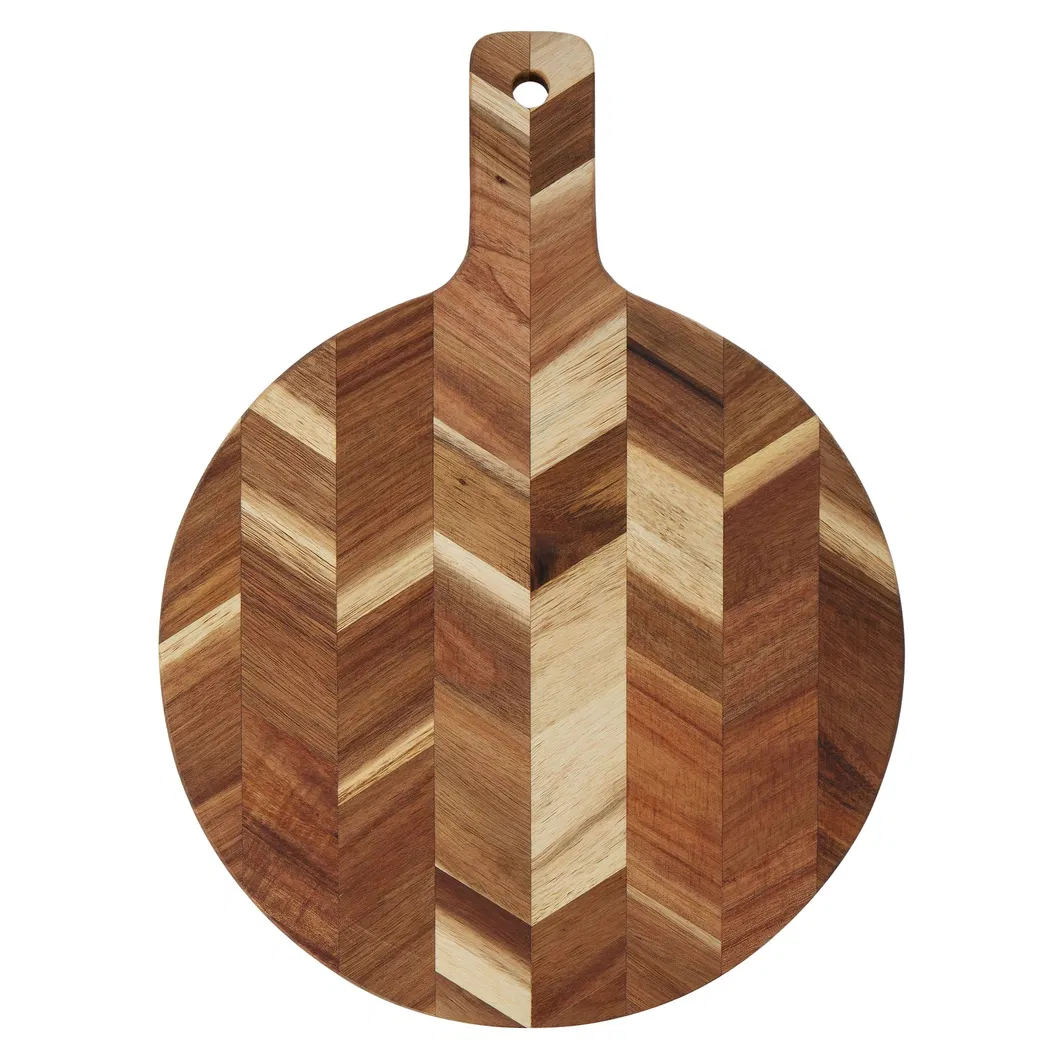 Tabla de cortar de madera de acacia en espiga 