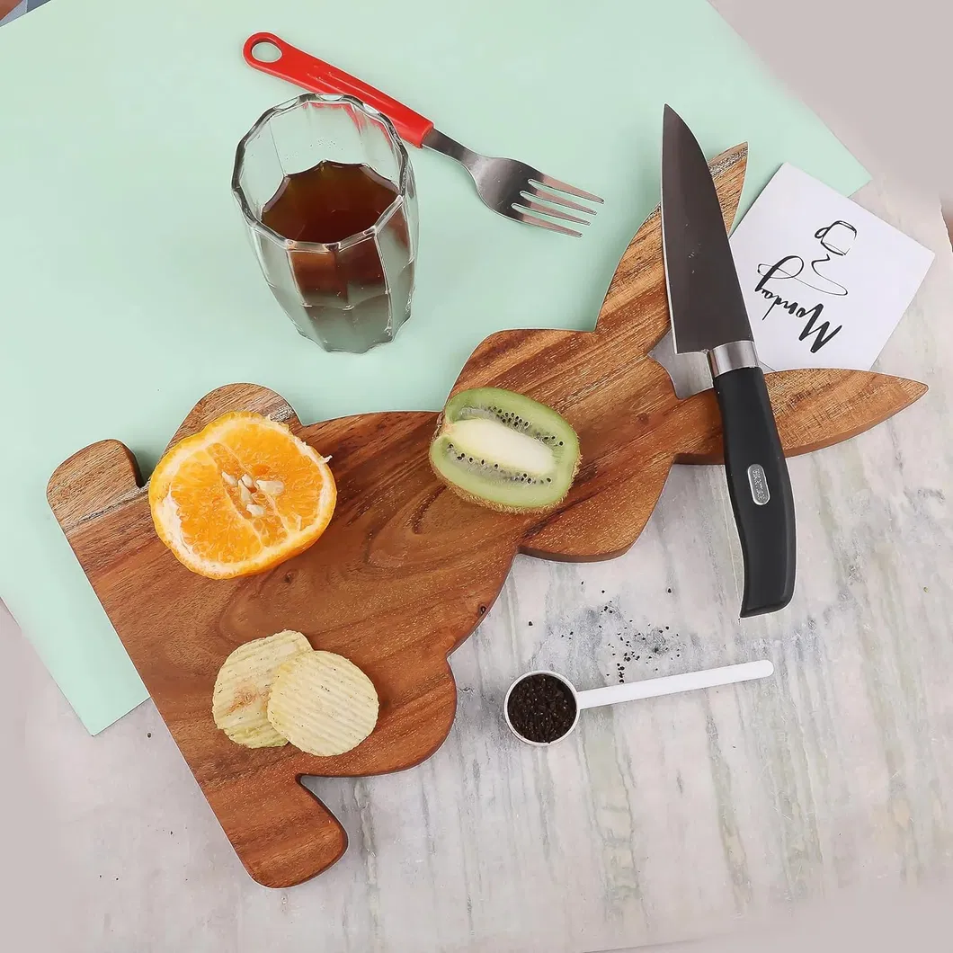 para queso de madera de acacia con forma de 