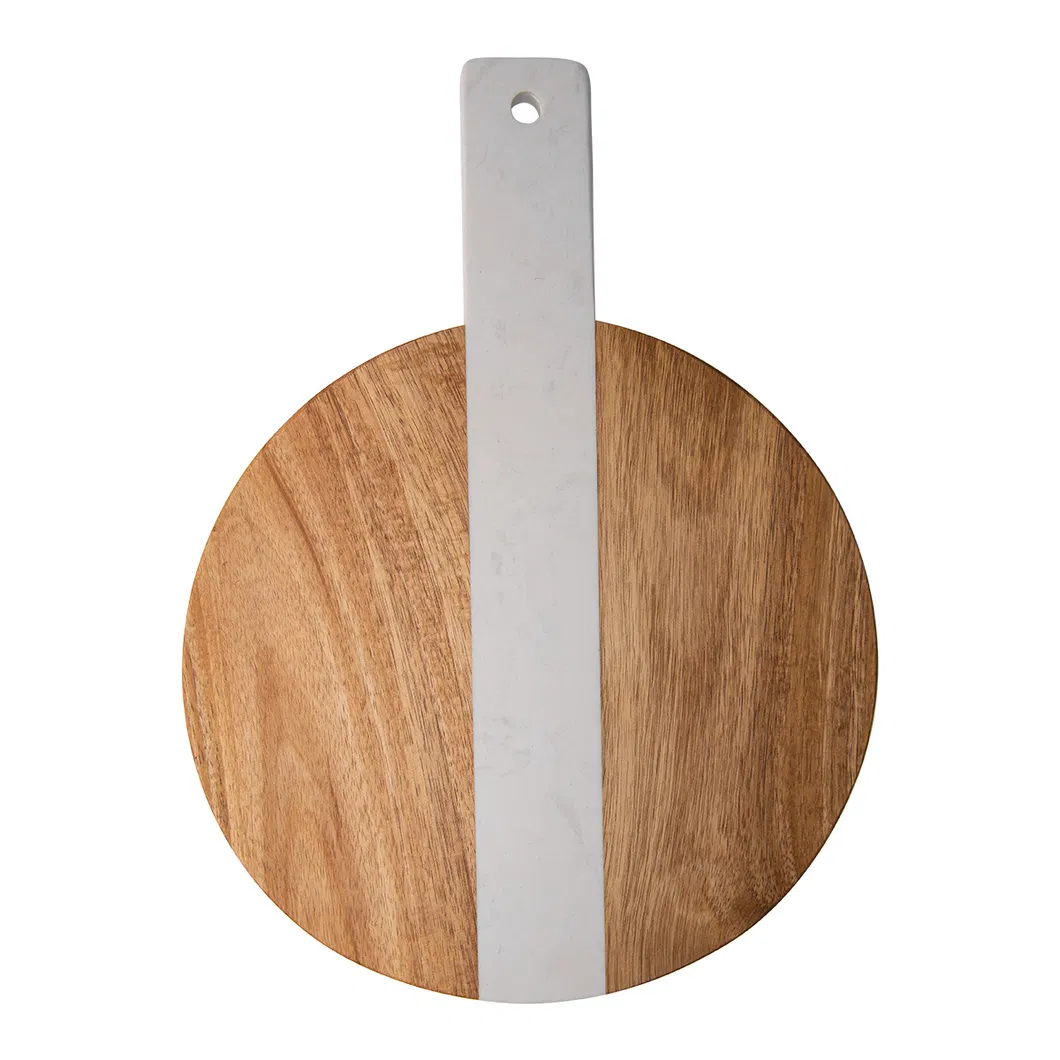 Color Patchwork para bistec, pan y fruta Tabla de cortar de m&aacute;rmol de madera de acacia de mano Color Patchwork para bistec, pan y fruta Tabla de 