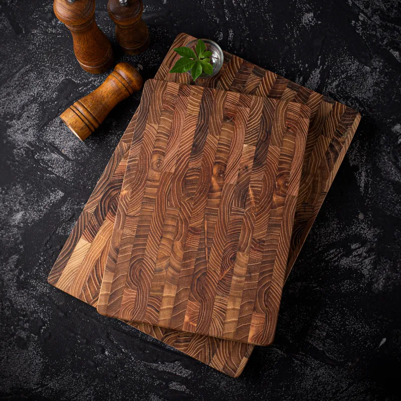 Tablas de cortar de madera de teca de grano final Tabla de cortar de cocina