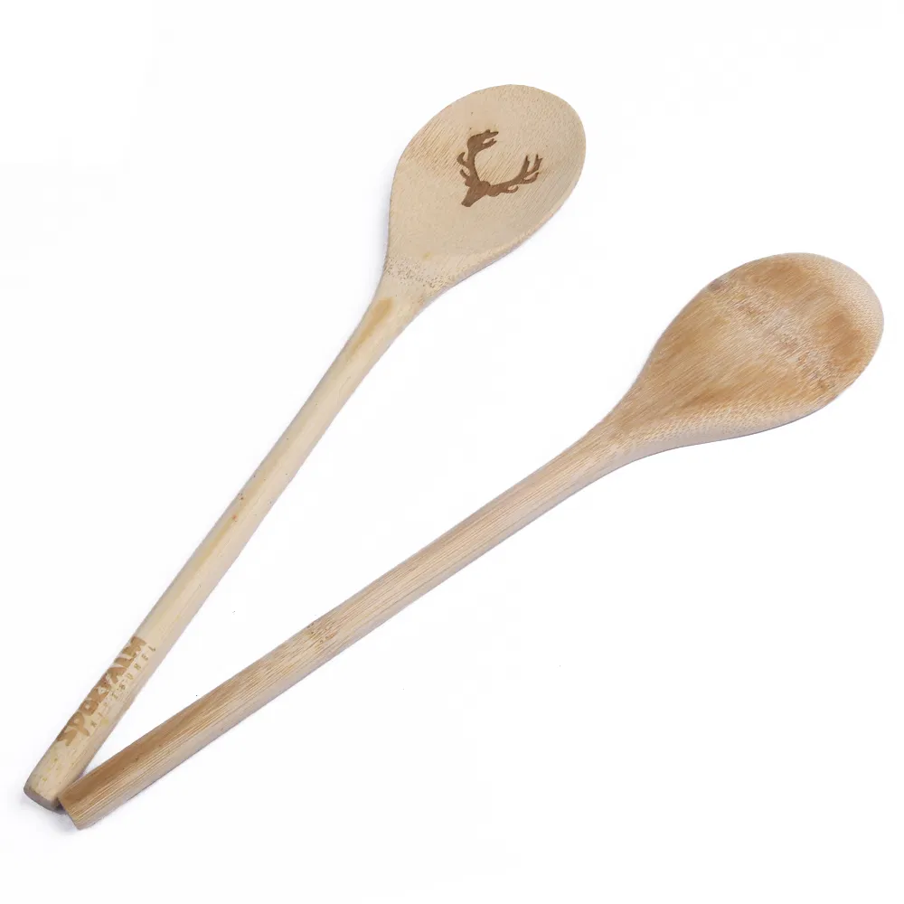 Cuchara mezcladora de bamb&uacute; mango largo Eco para caf&eacute; 