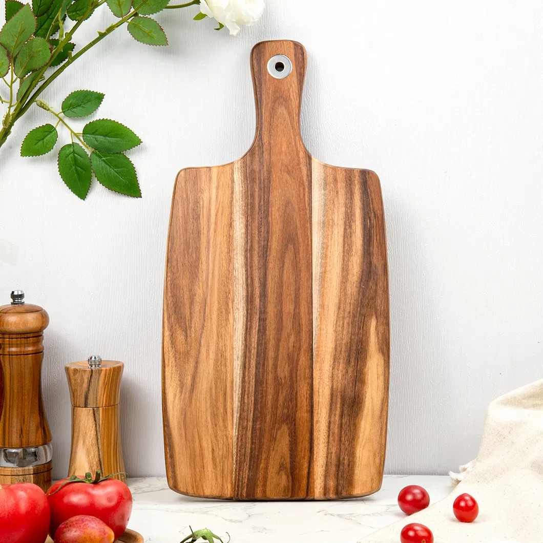 Productos de cocina al por mayor Tabla para cortar queso de madera de Acacia con mango 