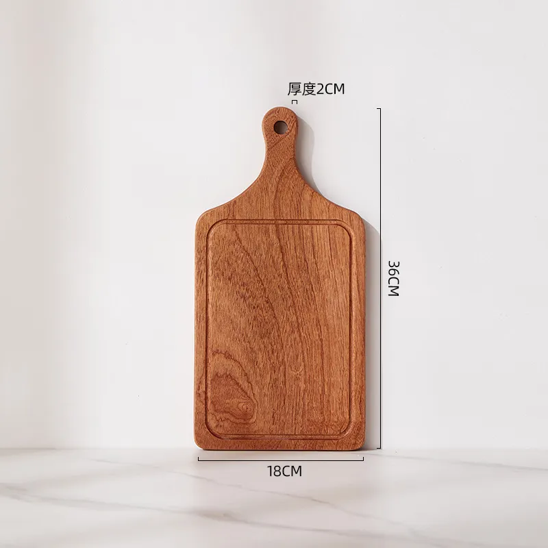 Tabla de servicio de madera de &eacute;bano vendedora caliente para sushi de charcuter&iacute;a de queso y pizza 