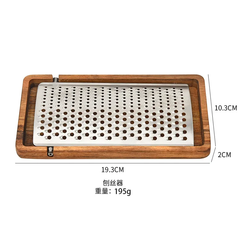 New Removalbe Rallador de acero inoxidable con caja base de madera para queso/lim&oacute;n