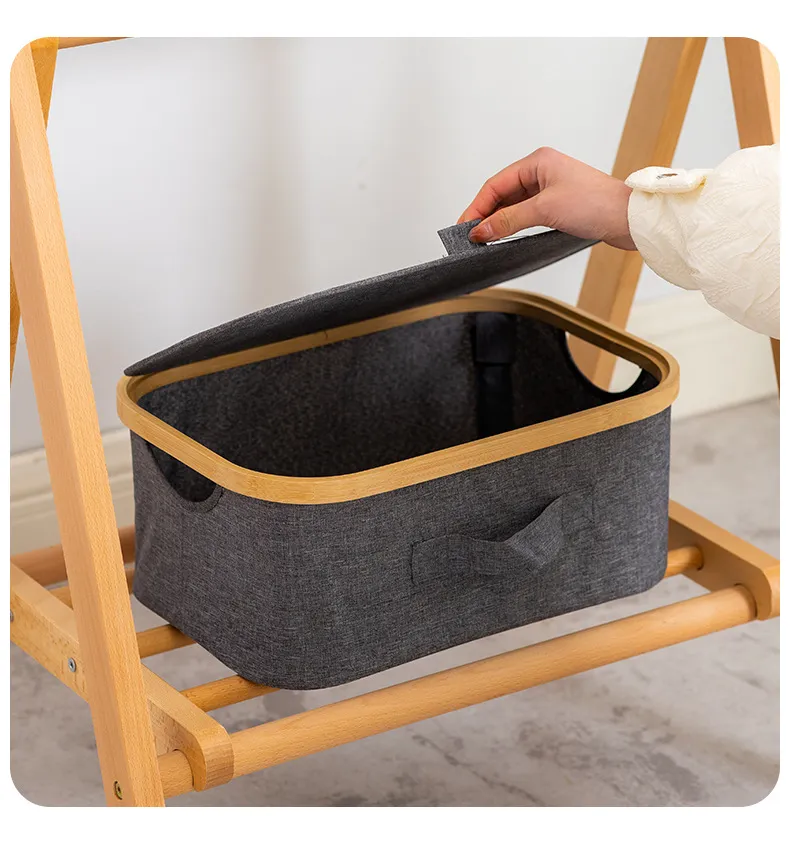 Cesta plegable de tela para la colada, 
