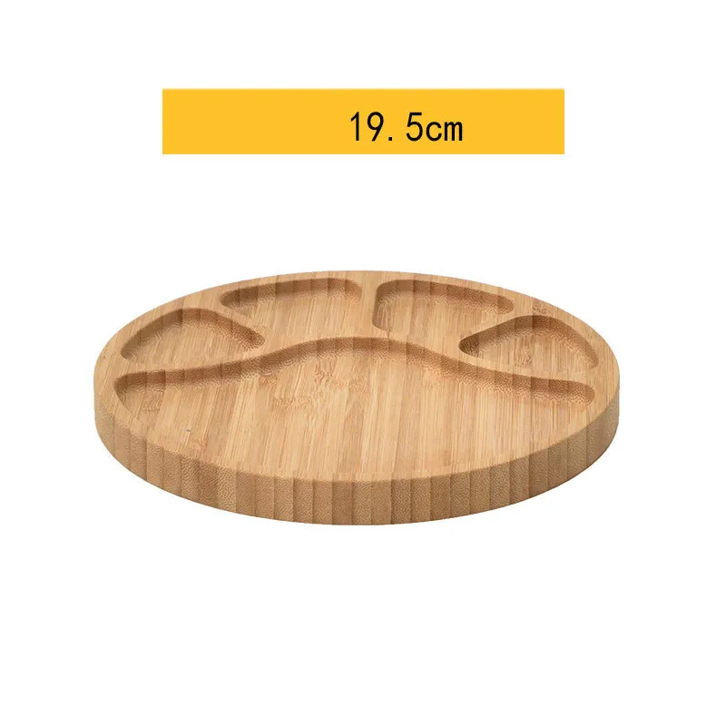 Plato llano redondo de bamb&uacute; natural para ni&ntilde;os 