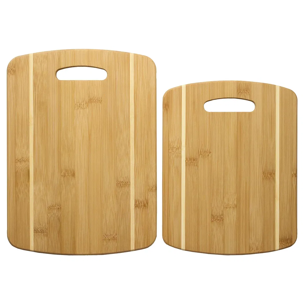 Juego de tablas de cortar de bambú premium de 2 piezas para entusiastas culinarios