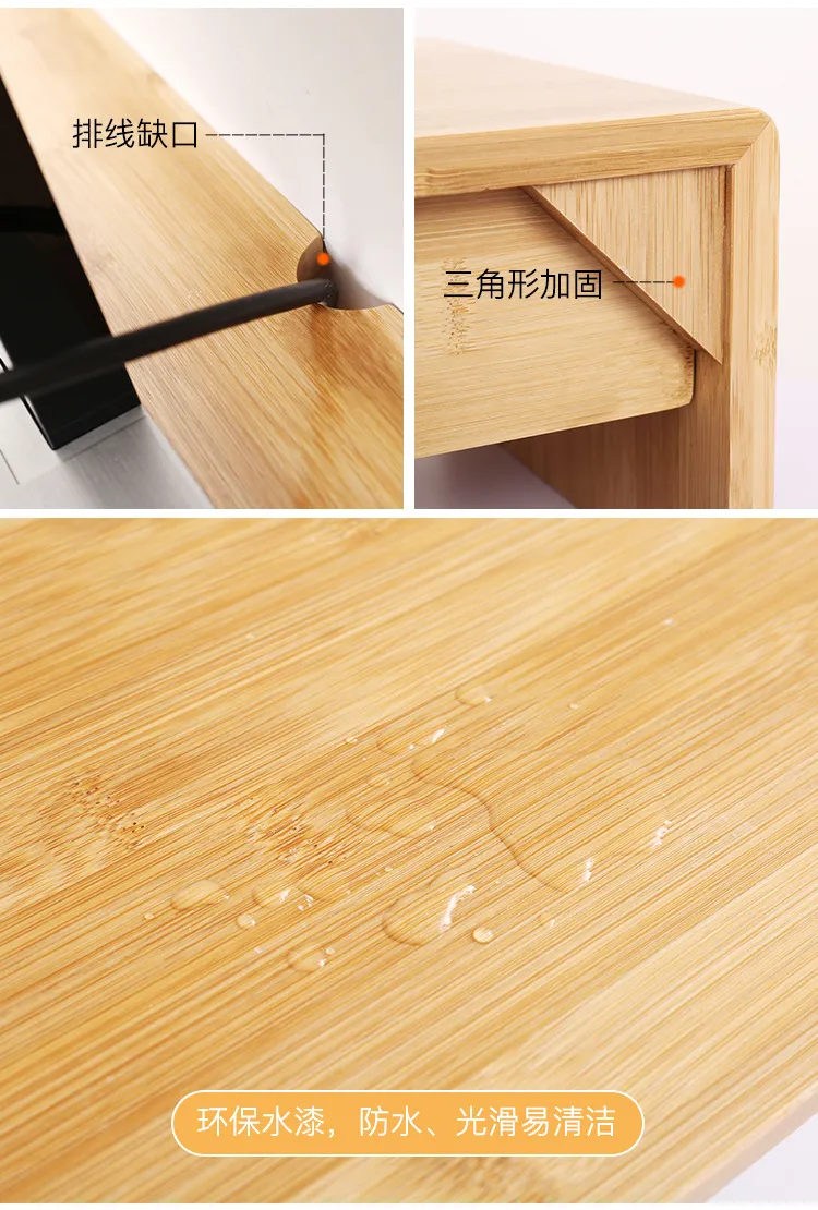 Caja de escritorio peque&ntilde;a de bamb&uacute; de 1/2/3 niveles, organizador de escritorio con cajones para guardar bol&iacute;grafos, chinchetas y suministros de oficina. 