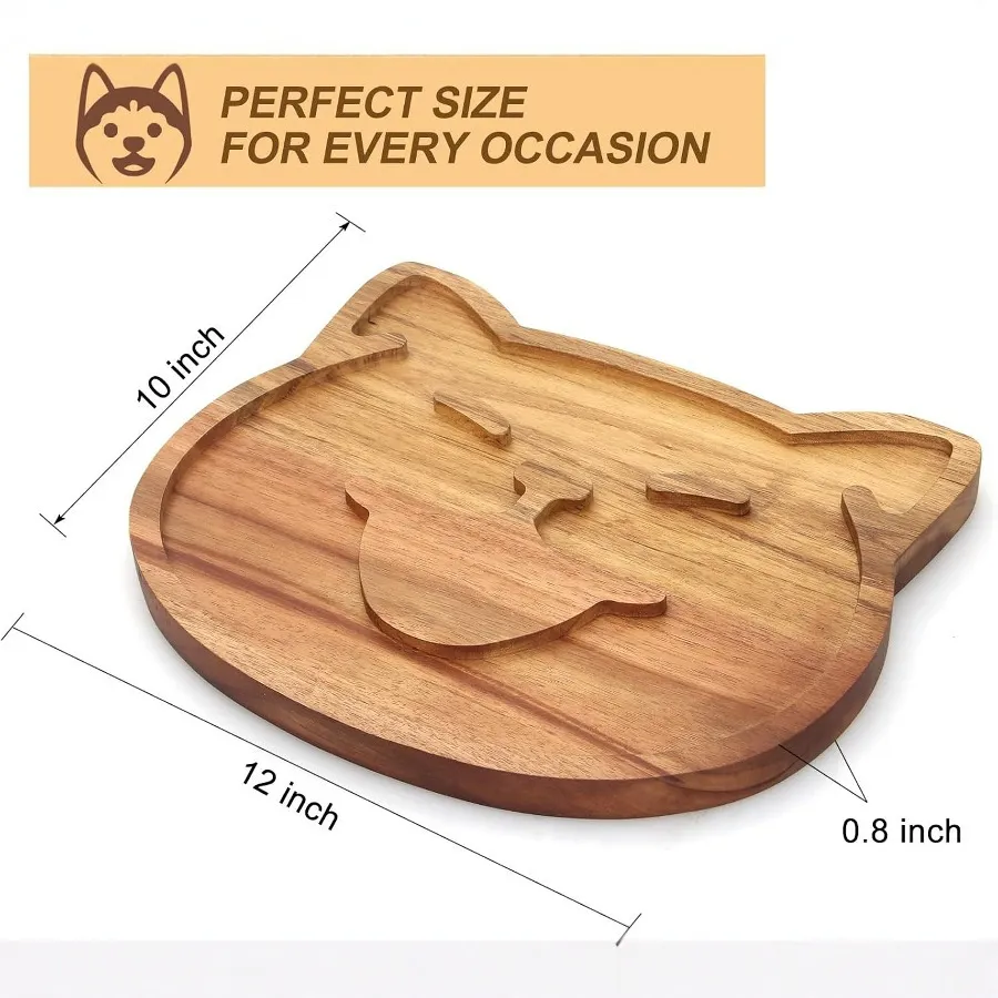 Lindo plato rústico de queso de madera de acacia para tablas de embutidos y noches de vino