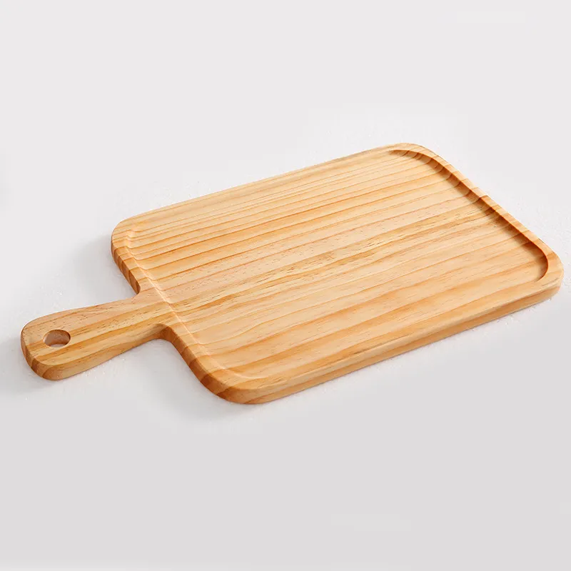 Plato/bandeja para servir de madera de pino con forma de paleta personalizada para alimentos Plato/bandeja 
