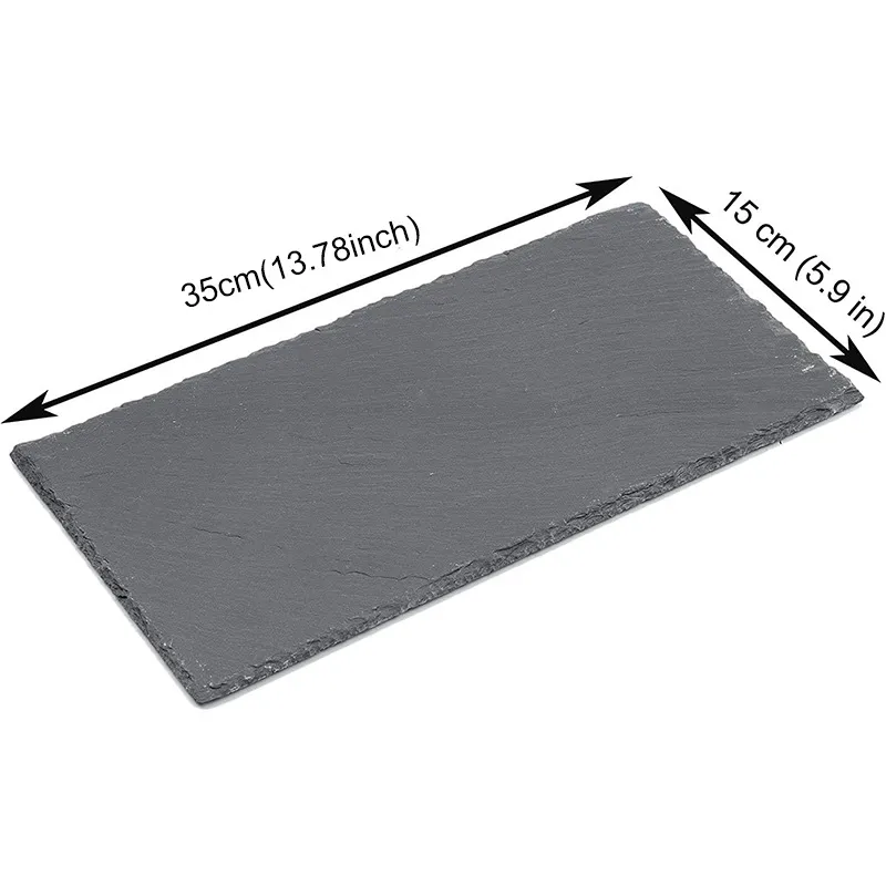 Tabla de cortar queso de pizarra rectangular para restaurante 