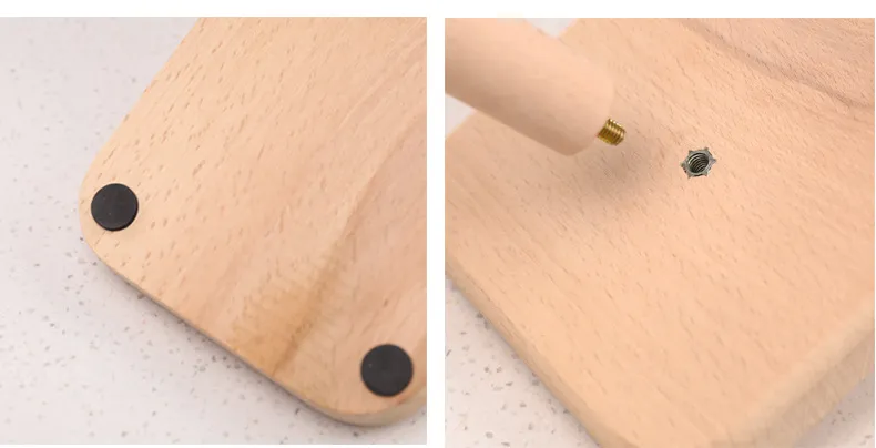 Portarrollos de papel higi&eacute;nico de madera de haya con ventosa para ba&ntilde;o con organizador de soporte de papel en rollo