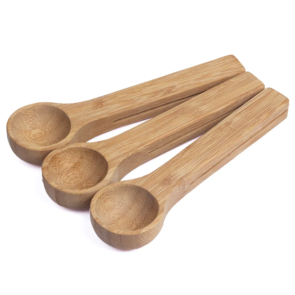 Juego de 3 cucharas medidoras de bambú para cocina
