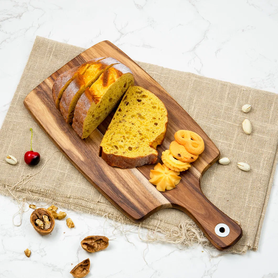 Productos de cocina al por mayor Tabla para cortar queso de madera de Acacia con mango