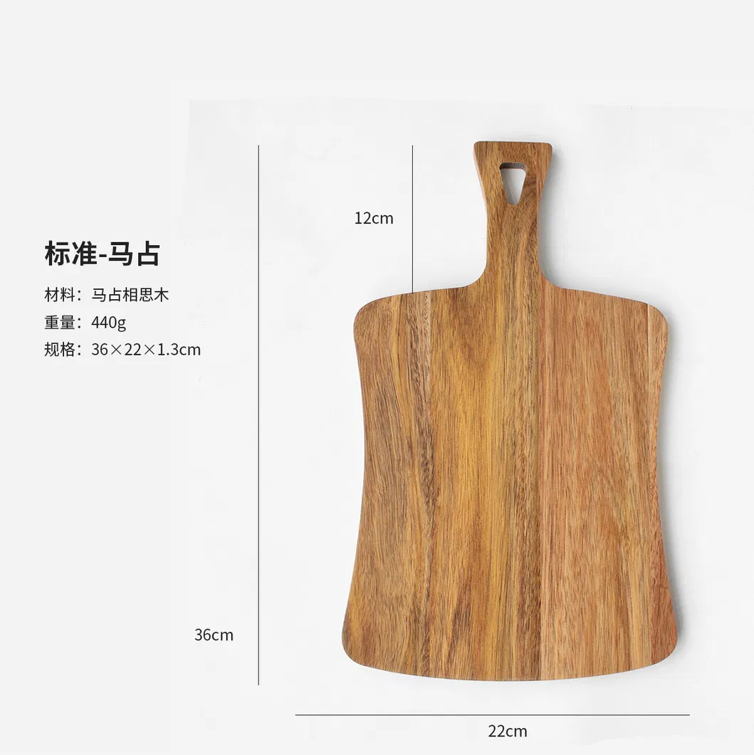 Tabla de cortar de madera con asas para frutas y queso