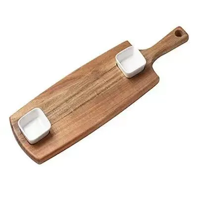 Juego de tablas para servir quesos con cuencos de cer&aacute;mica Juego de tablas para cortar quesos de fabricaci&oacute;n Juego de tablas para cortar quesos Bandeja para servir 